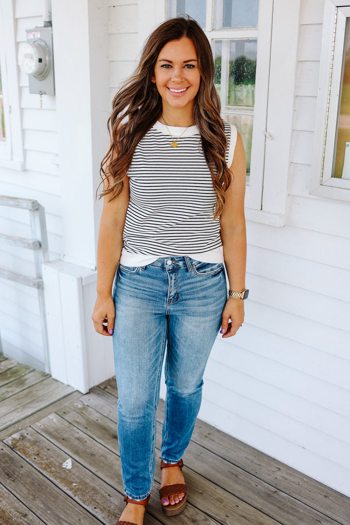 Jayla Striped Knit Top