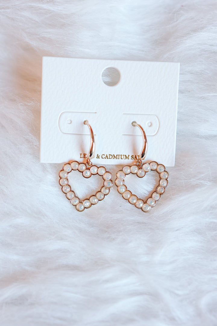 Olivia Heart Hoop Earrings