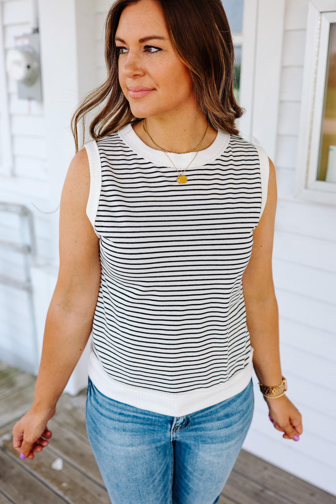 Jayla Striped Knit Top