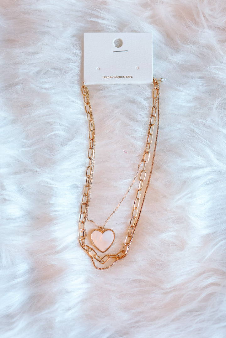 Heart Charm Layered Necklace