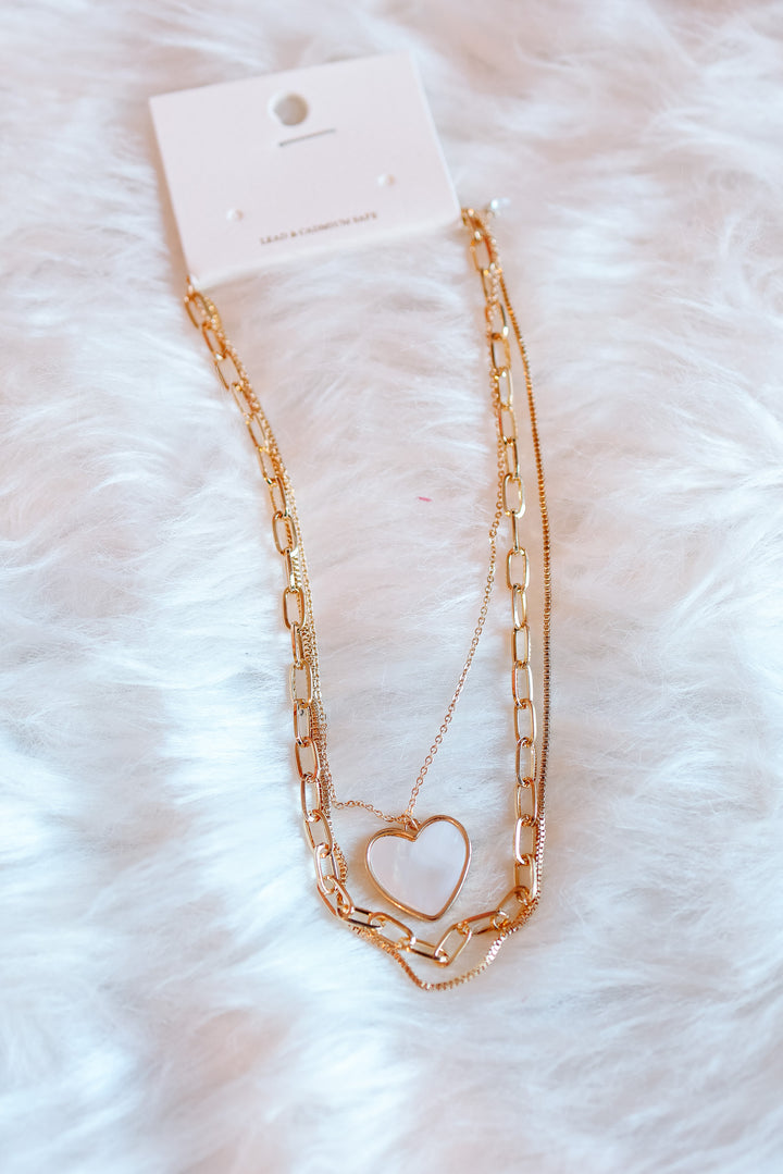 Heart Charm Layered Necklace