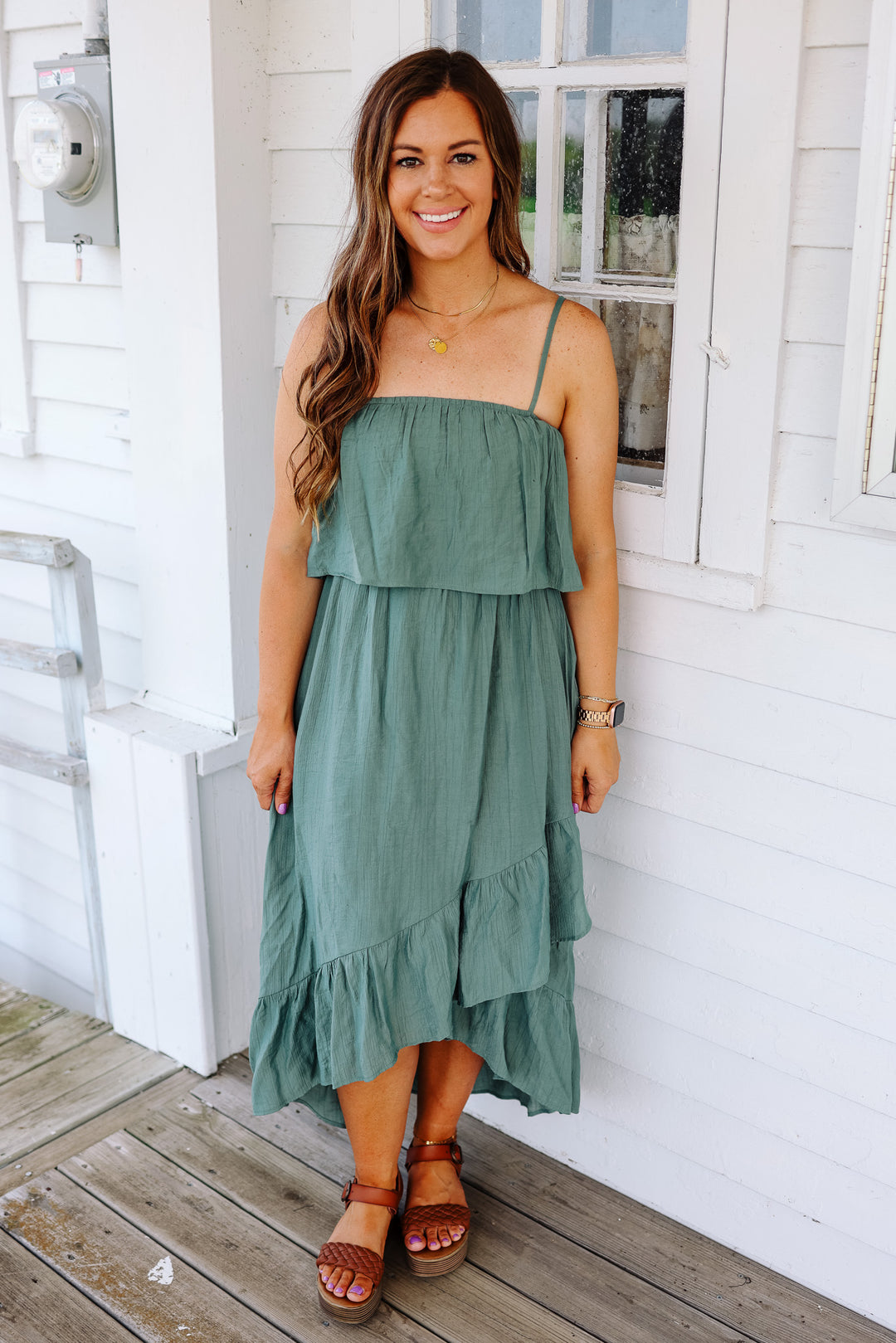 Maddie Hi-Low Dress - Pistachio