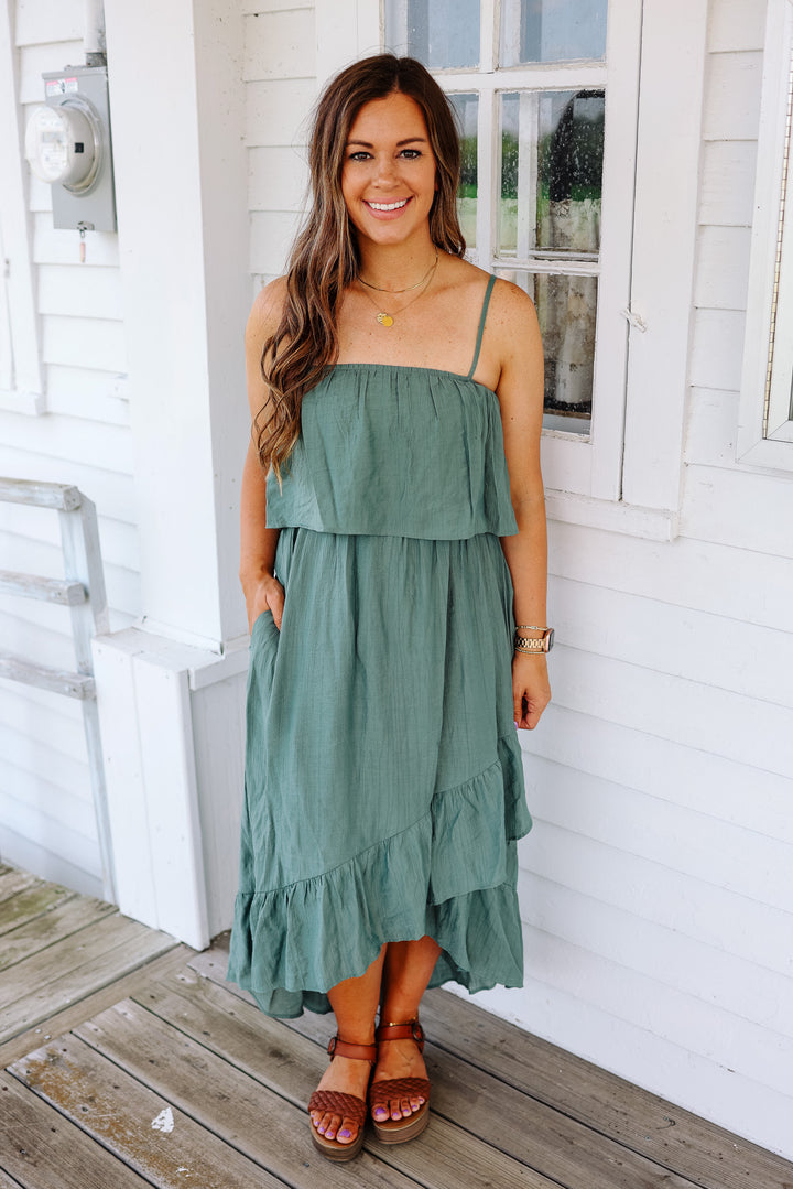 Maddie Hi-Low Dress - Pistachio