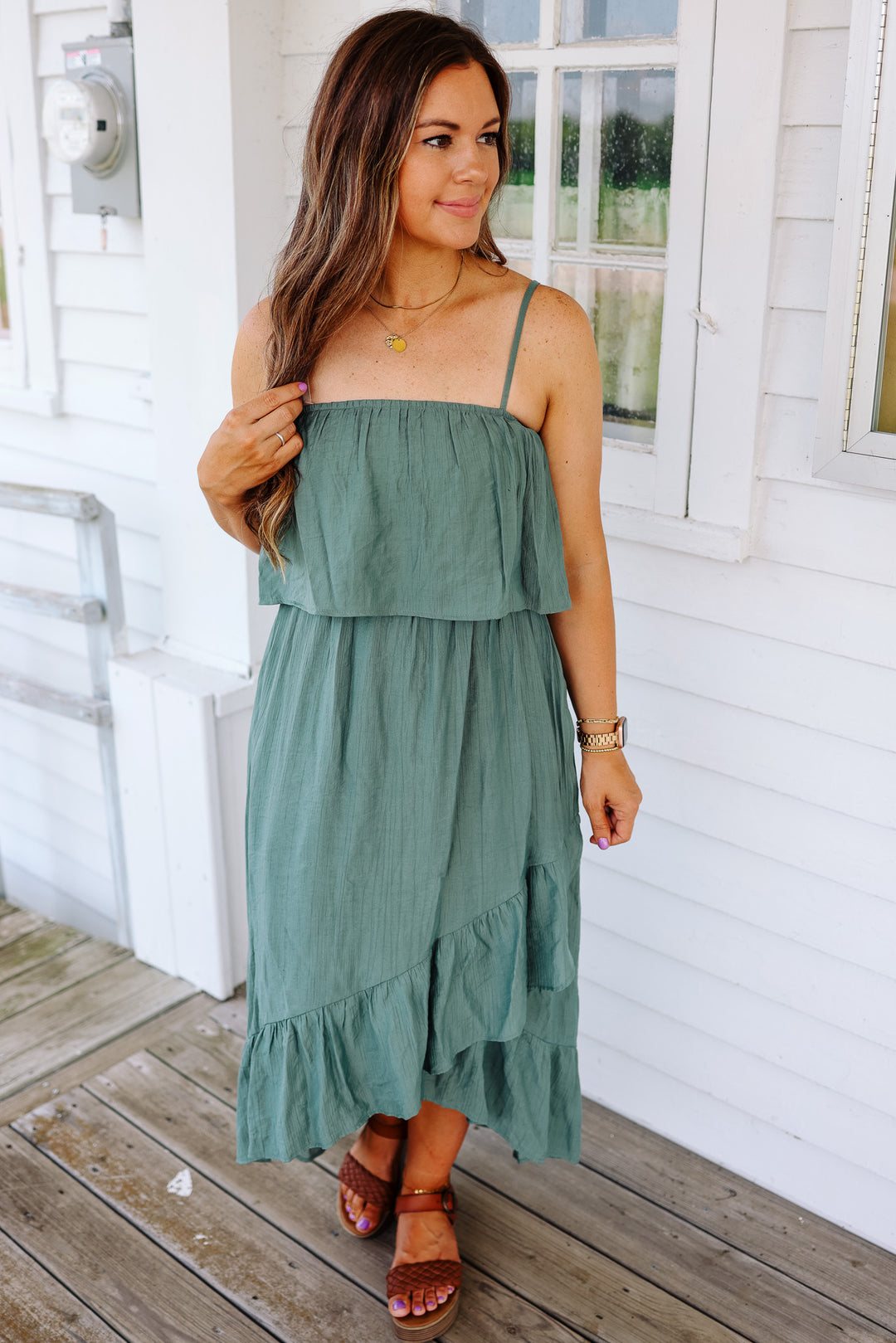 Maddie Hi-Low Dress - Pistachio