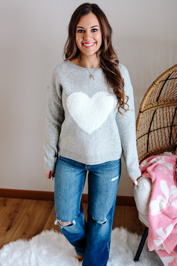 Heart Motif Sweater