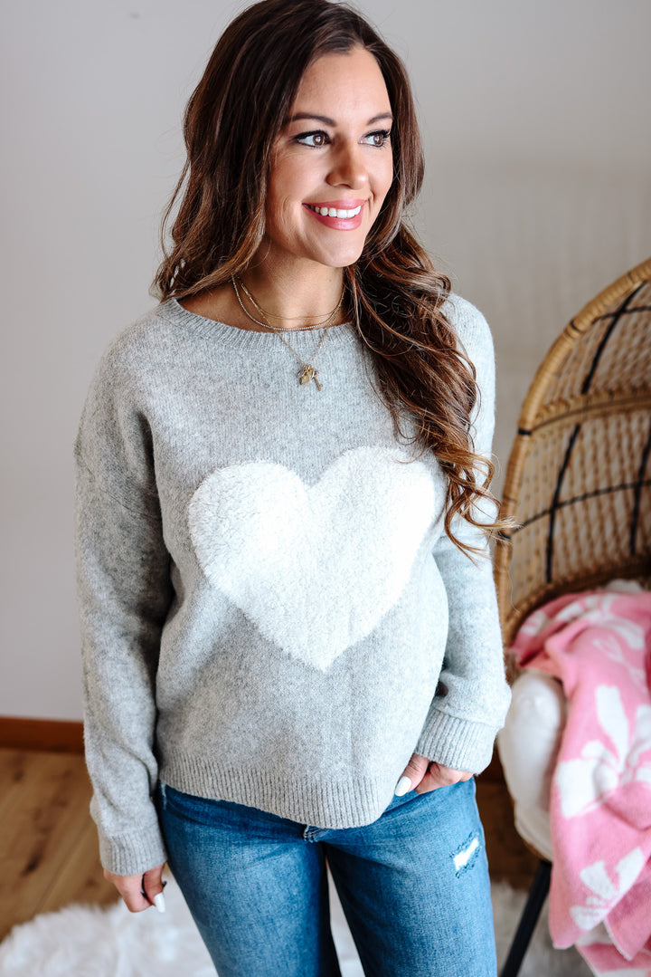 Heart Motif Sweater