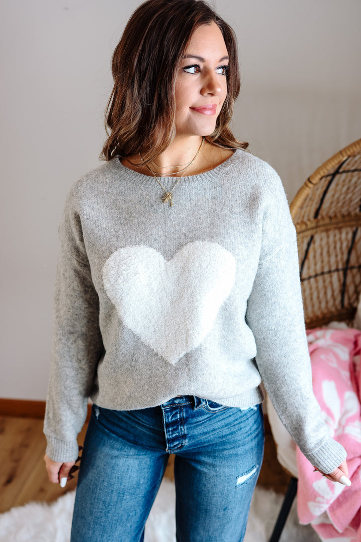 Heart Motif Sweater