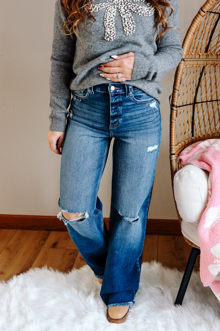 KANCAN: Ember High Rise 90's Flare Jeans