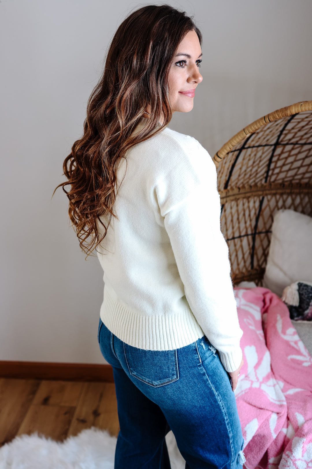 Rhea Floral Pearl Sweater