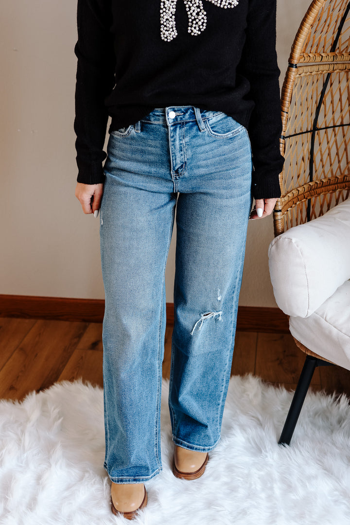 LOVERVET: Delta High Rise Baggy Wide Jeans