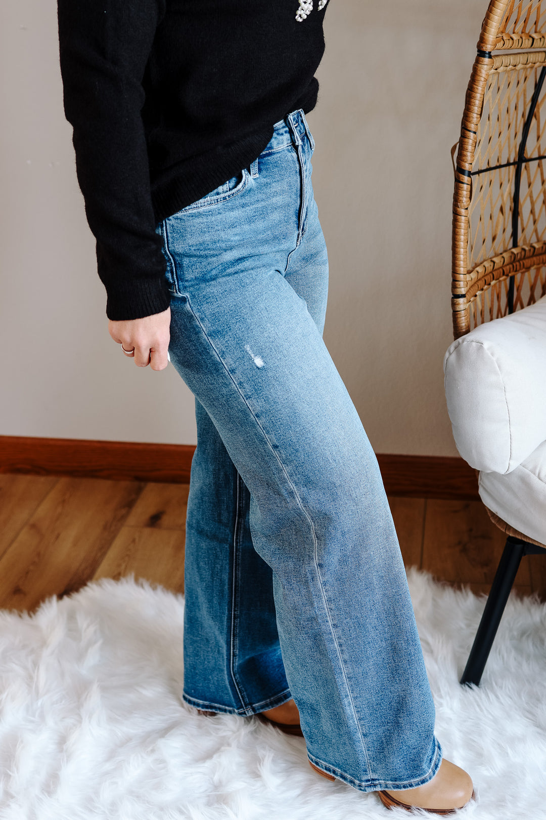 LOVERVET: Delta High Rise Baggy Wide Jeans