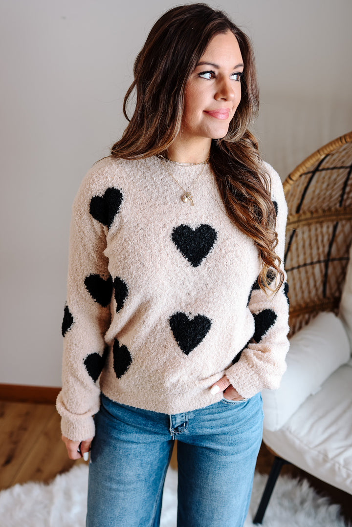 Hearts Cozy Soft Sweater