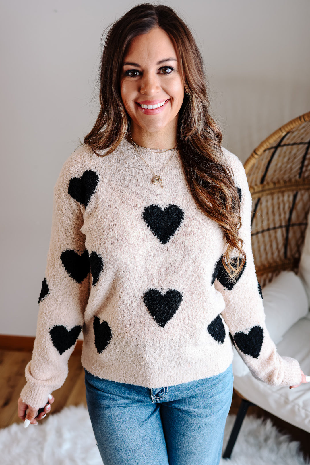 Hearts Cozy Soft Sweater