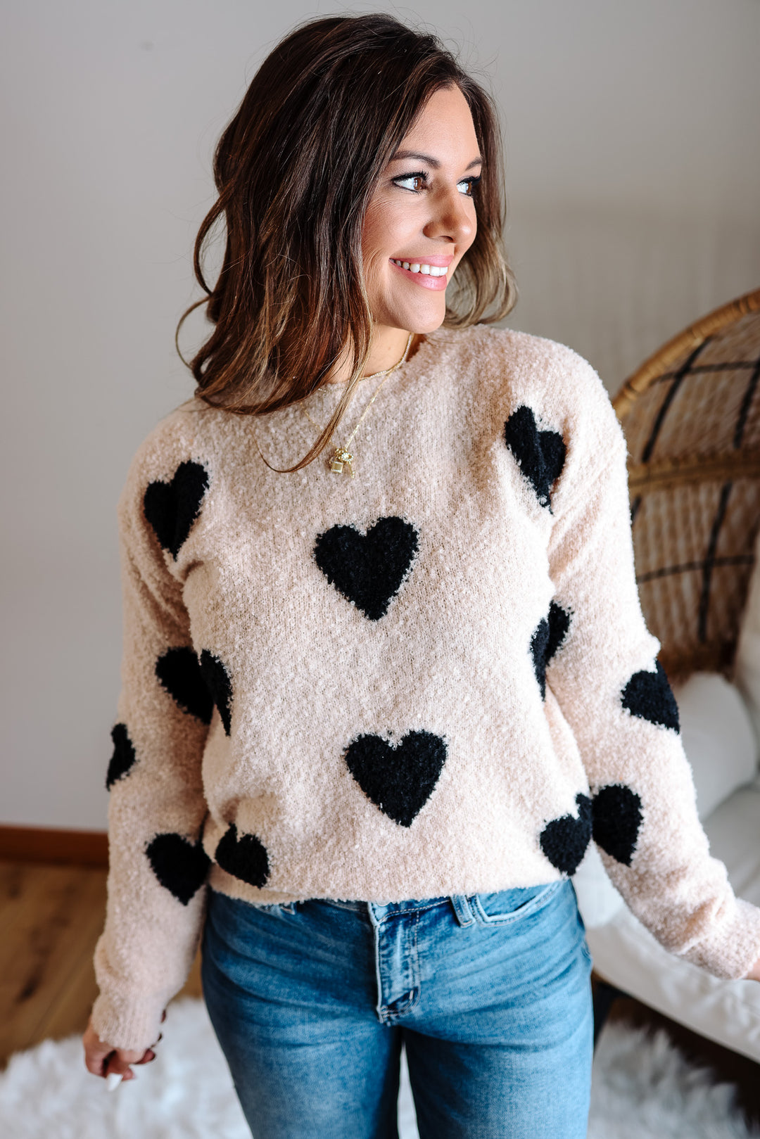 Hearts Cozy Soft Sweater