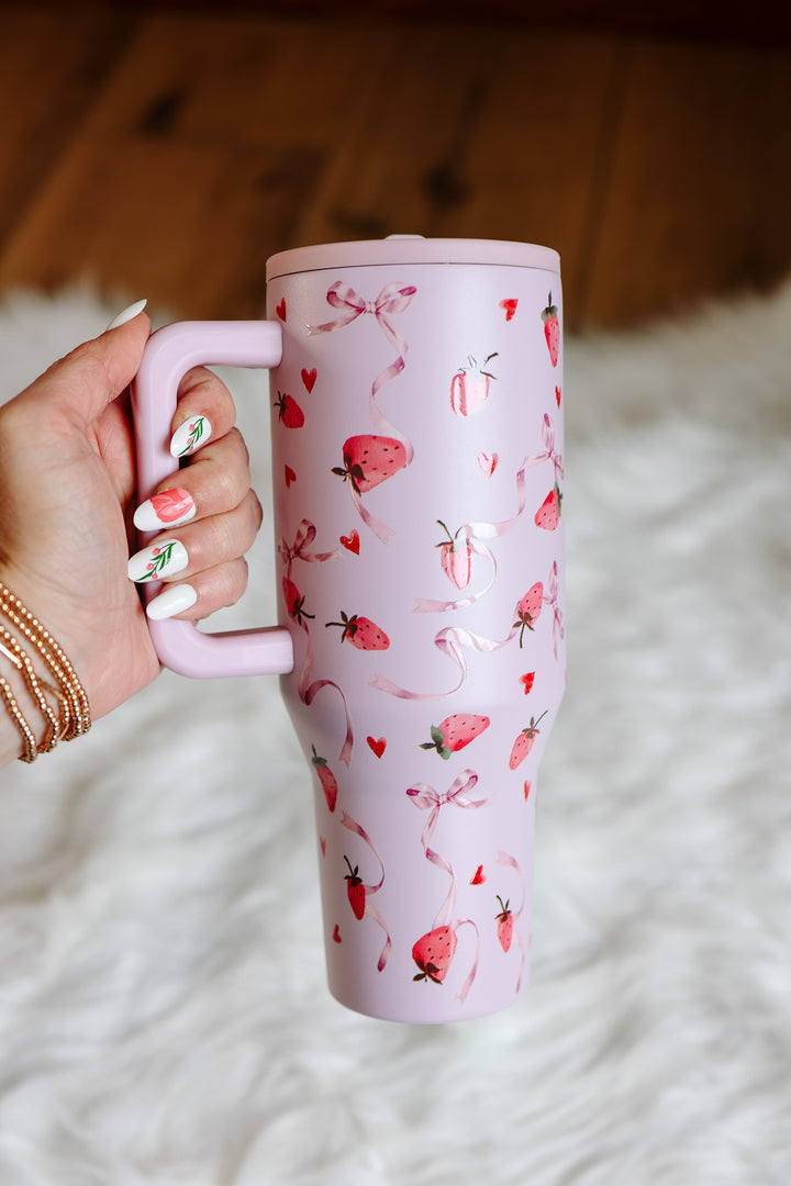 40oz Tumbler - Strawberry Pink Sand