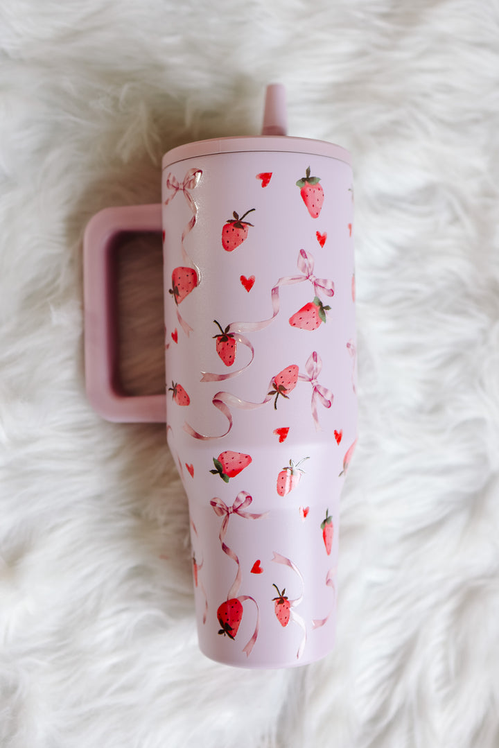 40oz Tumbler - Strawberry Pink Sand