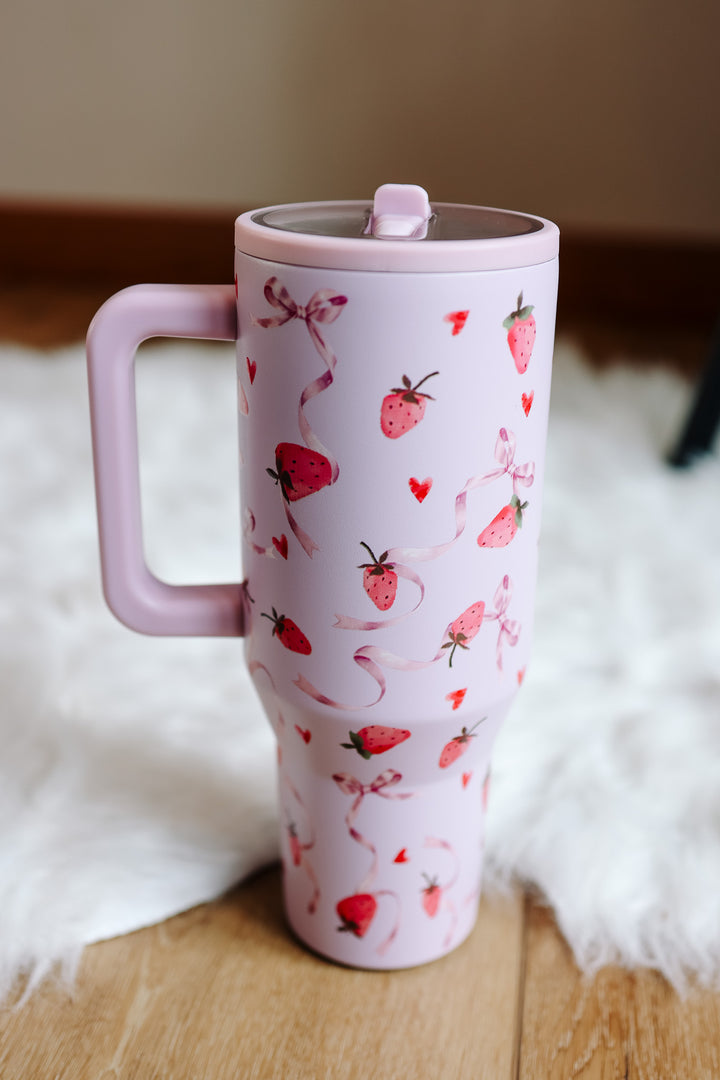 40oz Tumbler - Strawberry Pink Sand