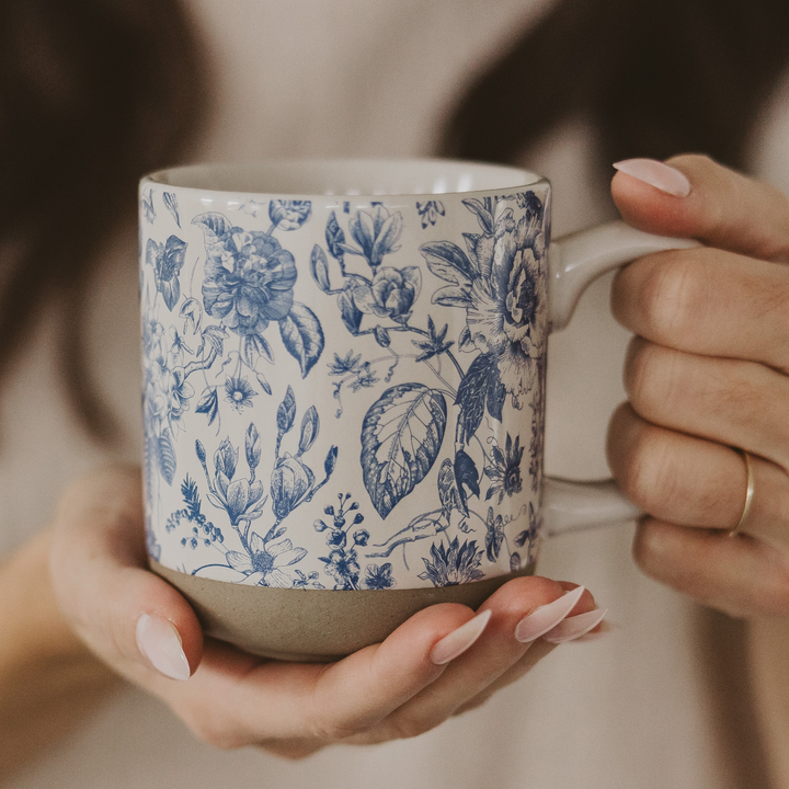 Blue Delft Stoneware Coffee Mug