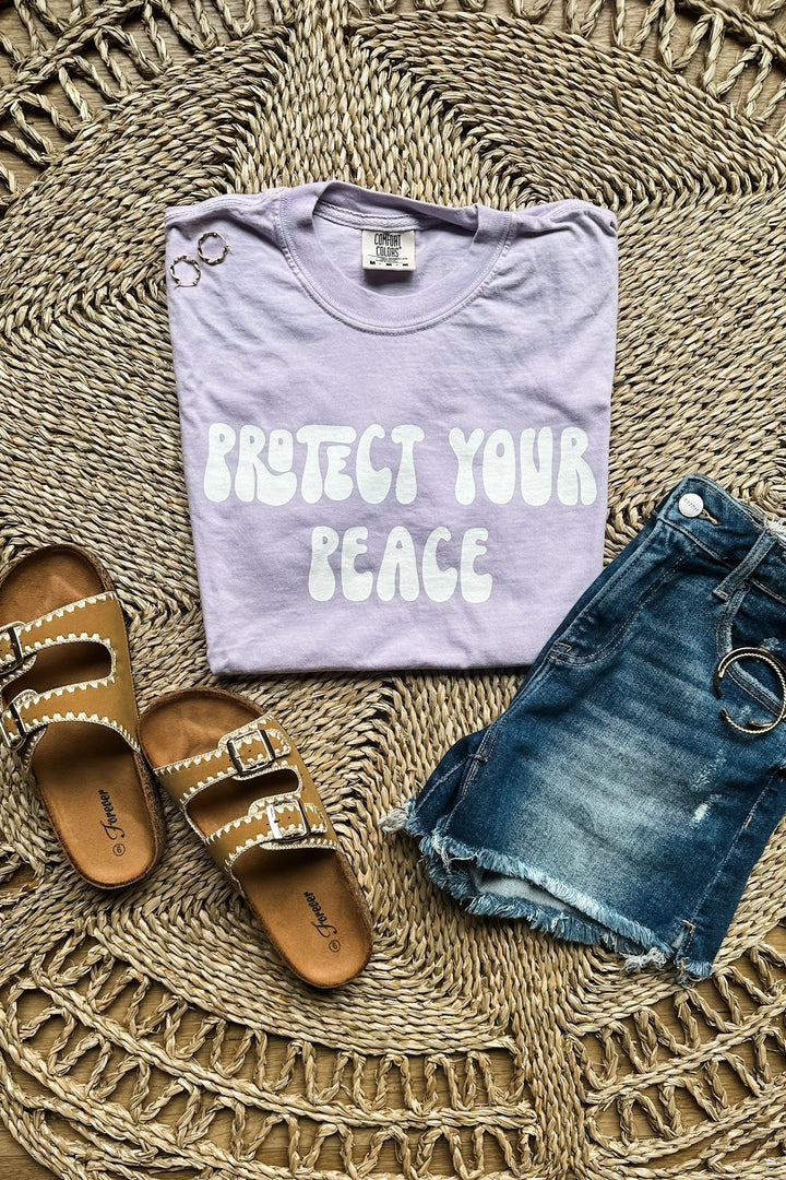 Protect Your Peace Graphic Tee - Orchid