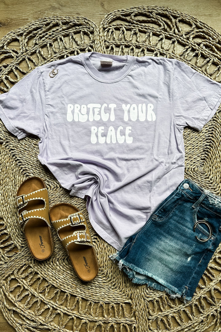 Protect Your Peace Graphic Tee - Orchid