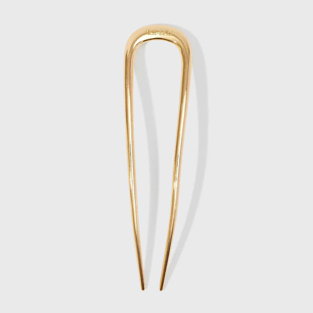 Metal French Hair Pin 1pc - Gold