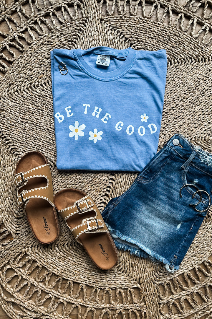 Be The Good Graphic Tee - Washed Denim