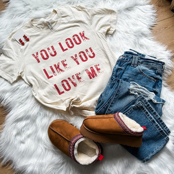 You Look Like You Love Me Graphic Tee - Natural