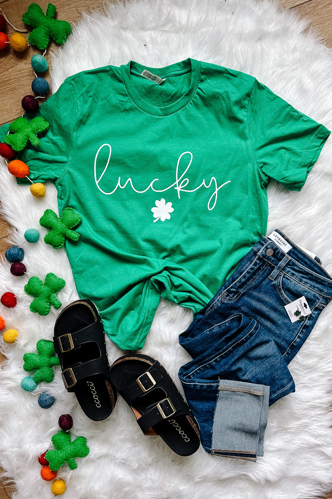 Lucky Little Clover Graphic Tee - Heather Kelly