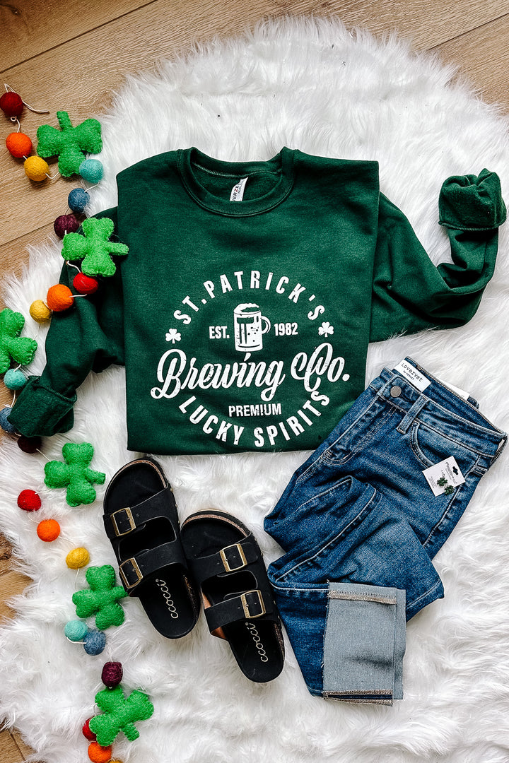 St. Patrick's Brewing Co. Crewneck Sweatshirt - Forest Green