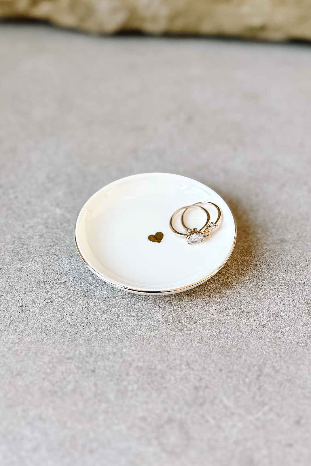 Gold Heart Jewelry Dish