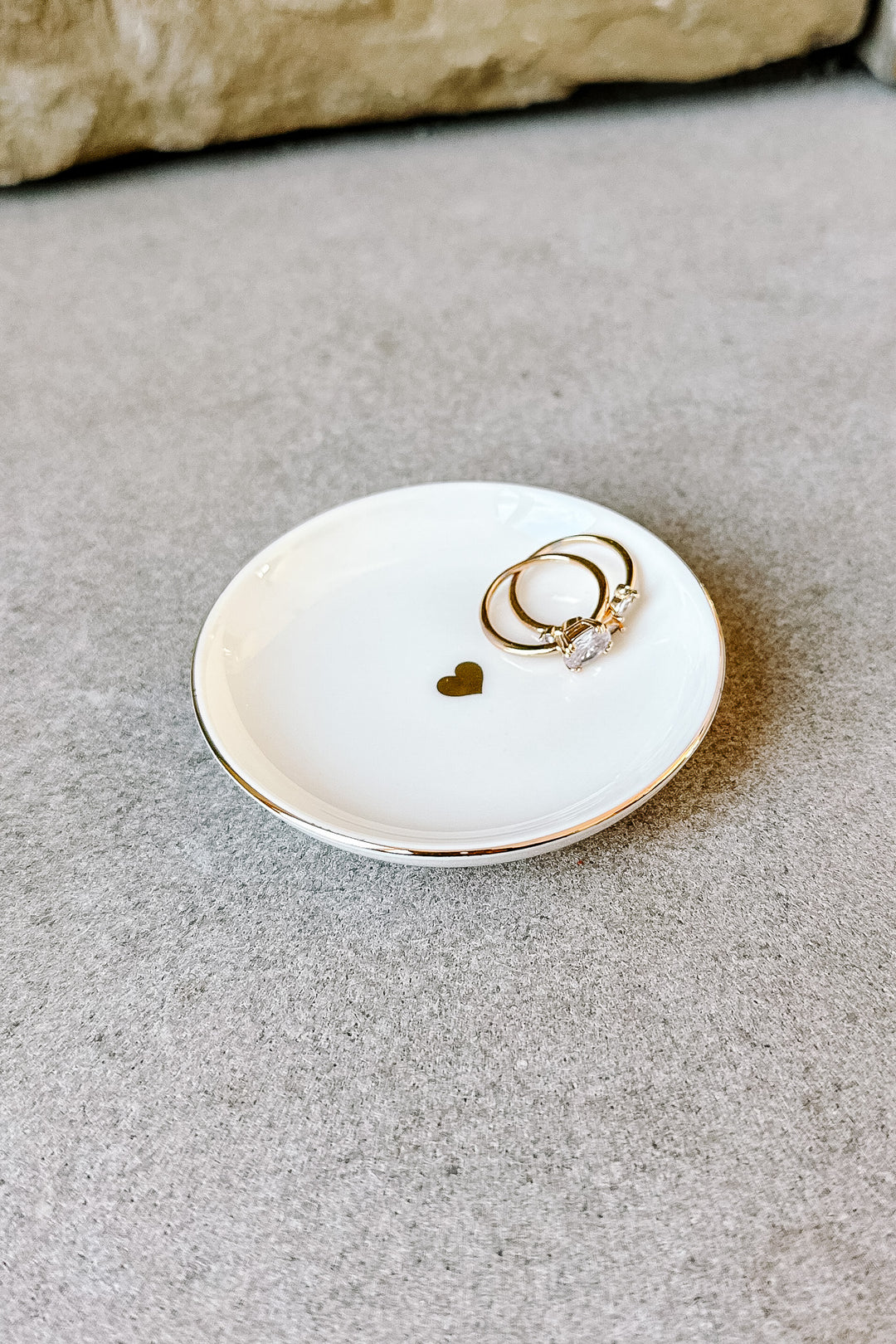 Gold Heart Jewelry Dish