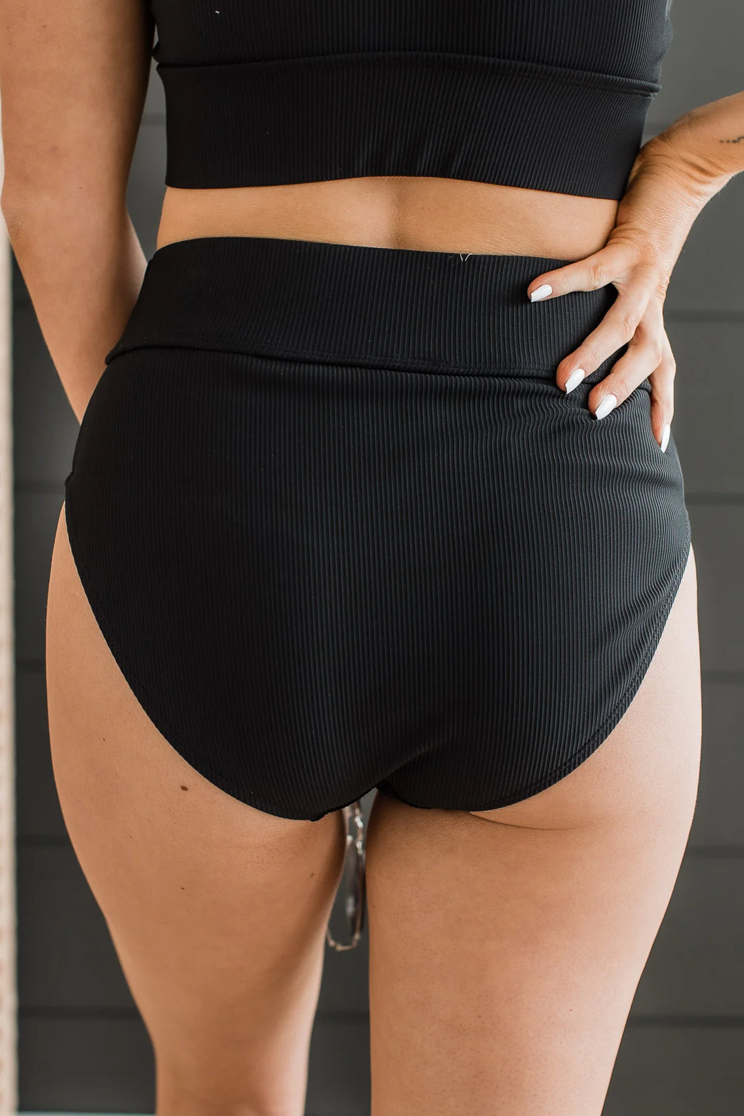 Ray Of Sunshine Swim Bottoms - Black Ribbed