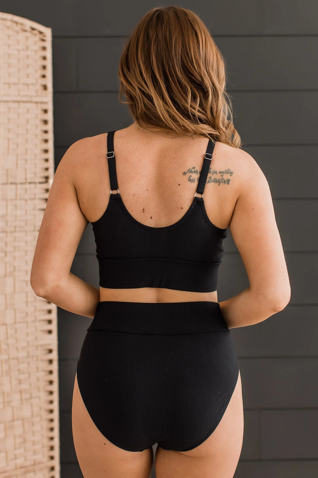 Ray Of Sunshine Swim Bottoms - Black Ribbed