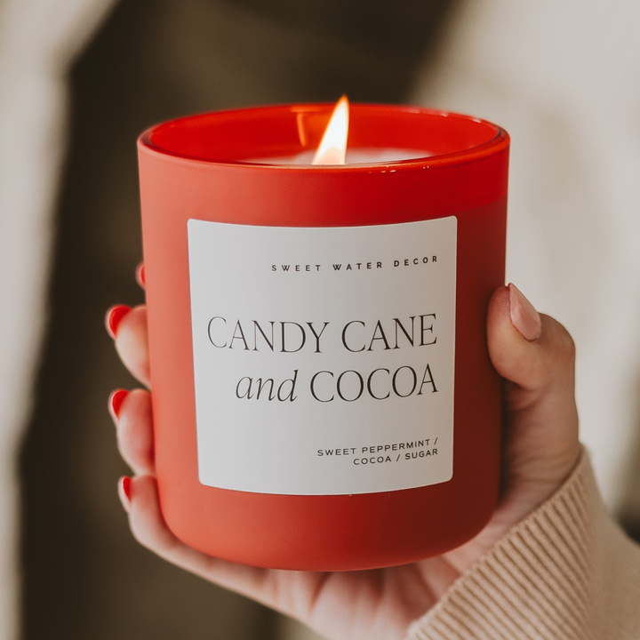 Candy Cane & Cocoa 15 oz Soy Candle